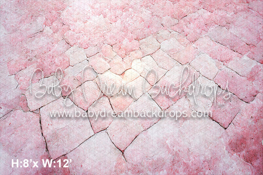 Pink Pavers Floor Fabric Drop (SM)