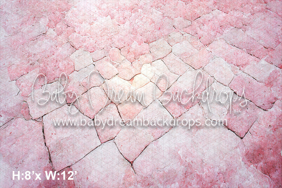 Pink Pavers Floor Fabric Drop (SM)