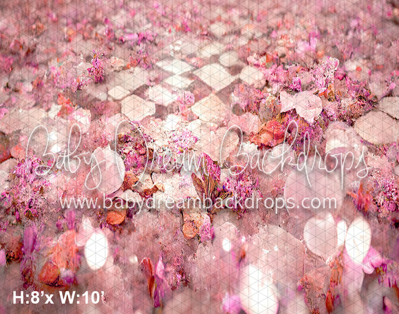 Pink Petals Floor Fabric Drop (SM)