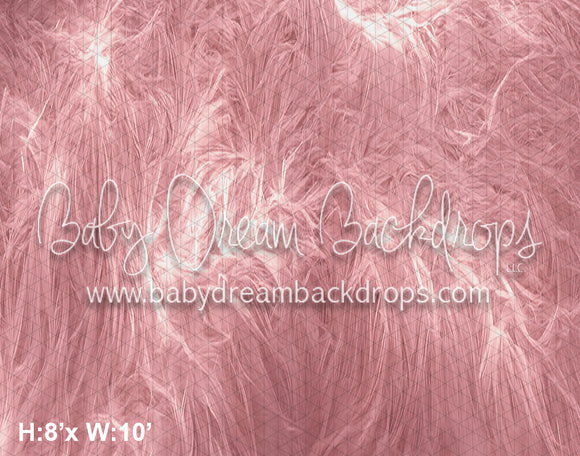 Pink Shag Rug Floor Fabric Drop (SM)