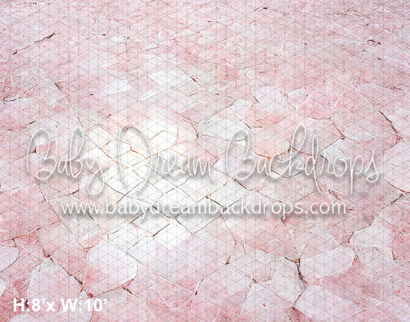 Pink Tile Floor Fabric Drop (SM)
