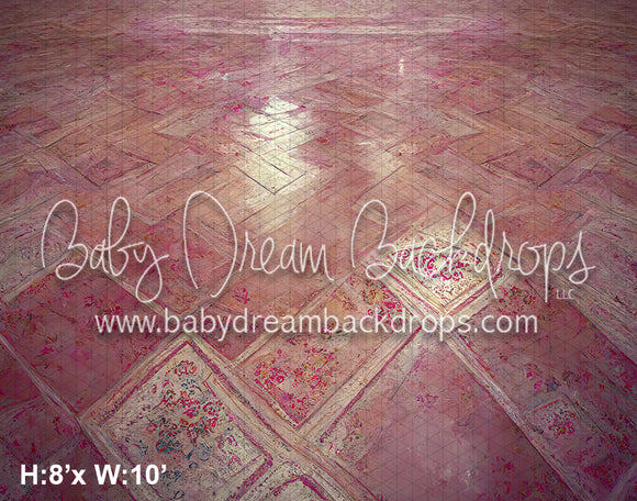 Posh Pink Floor Fabric Drop (SM)