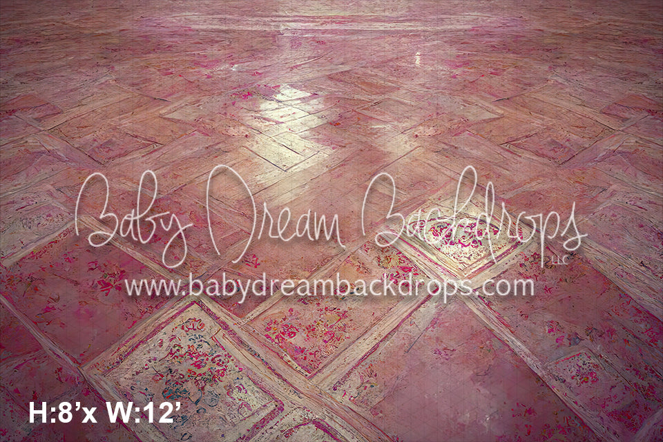 Posh Pink Floor Fabric Drop (SM)