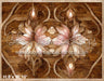 Rose Pattern Wood Floor Fabric Drop (SM)
