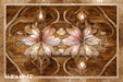 Rose Pattern Wood Floor Fabric Drop (SM)