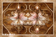 Rose Pattern Wood Floor Fabric Drop (SM)