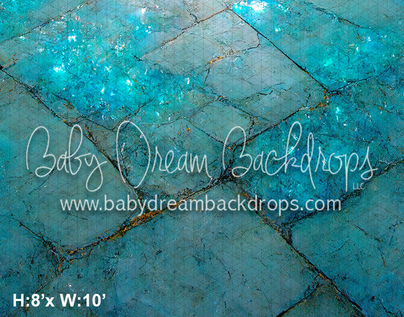 Stone Ice Blue Floor Fabric Drop (SM)