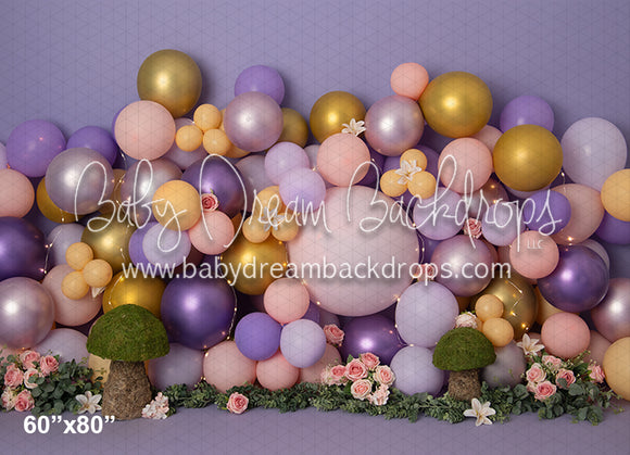 Flowers & Lavender Balloons (BD)