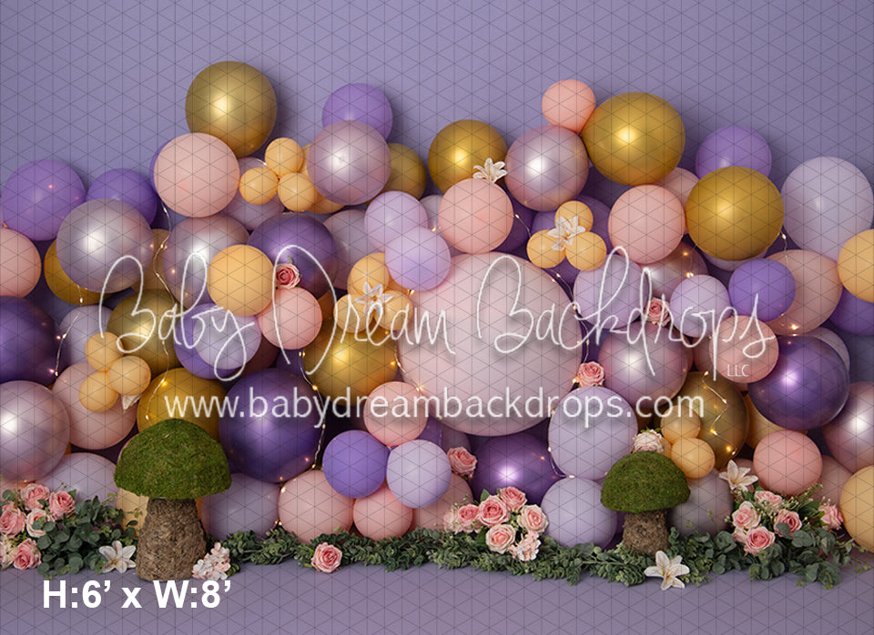Flowers & Lavender Balloons (BD)