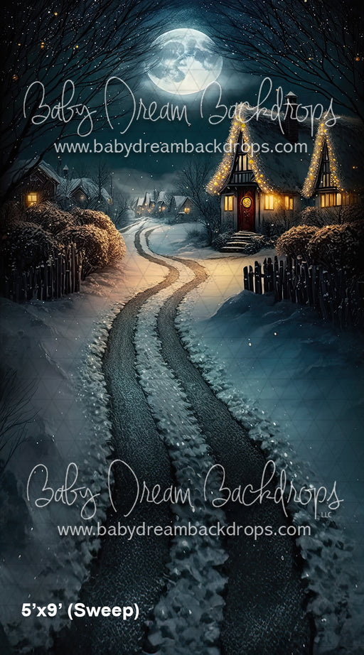 Full Moon Snowy Village (SM)