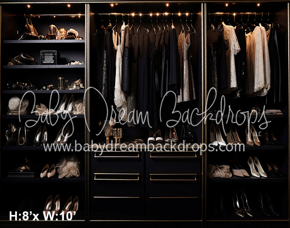 black wardrobe closet