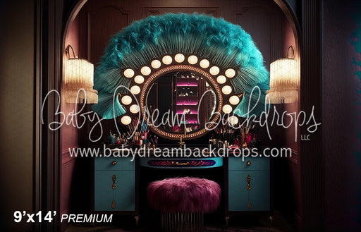 GLAM Dressing Room Teal Feathers (SM) 