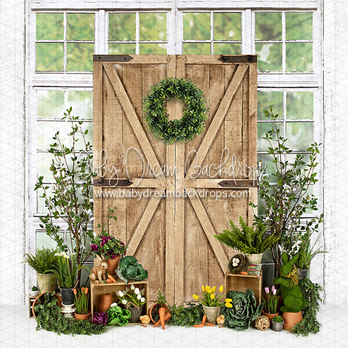 X Drop garden green house door