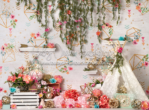 Garden Glee Coral - 6x8 - BS  