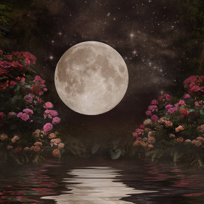 X Drop garden by the moonlight