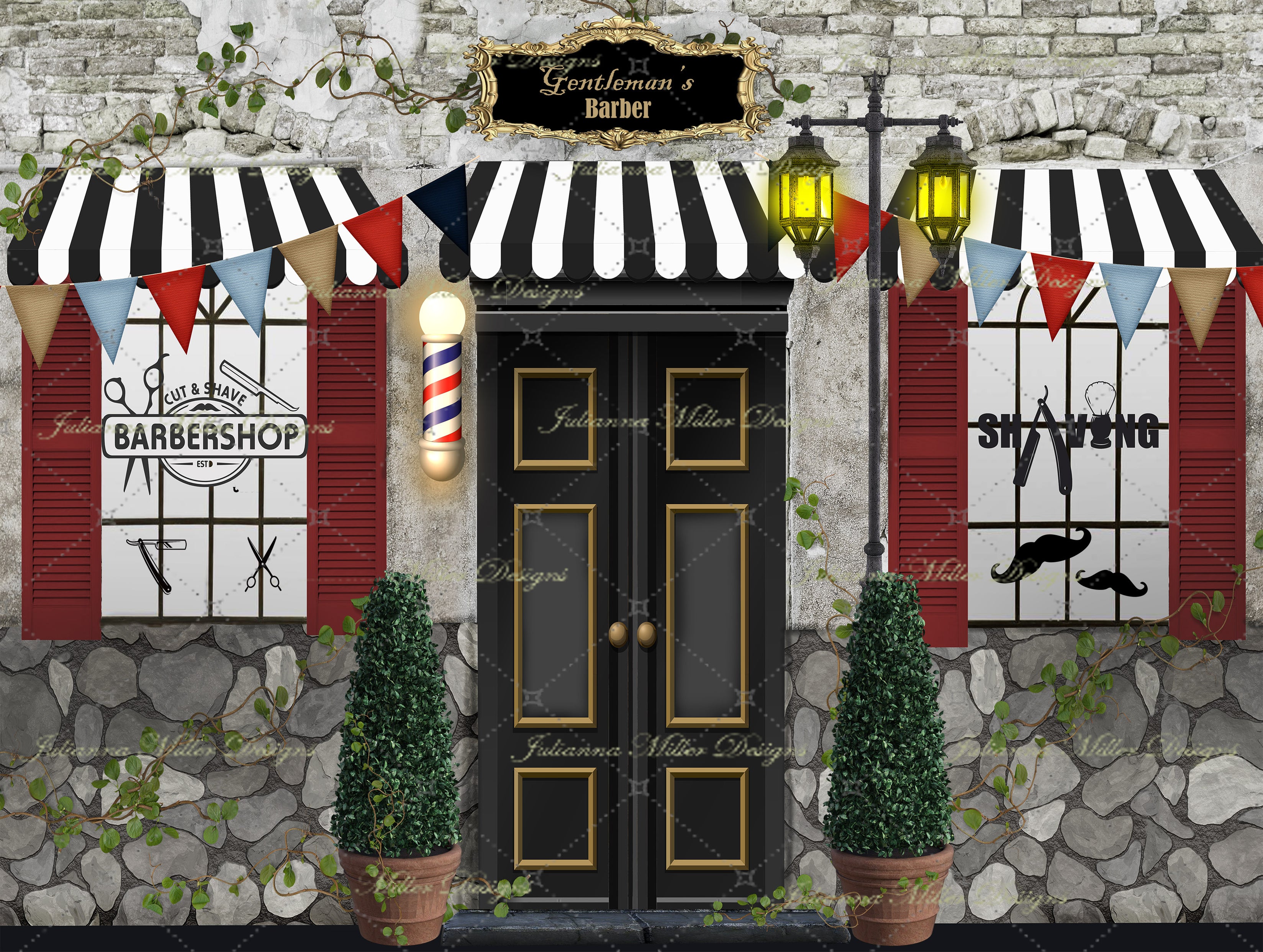 Gentleman's Barber Shop — Baby Dream Backdrops