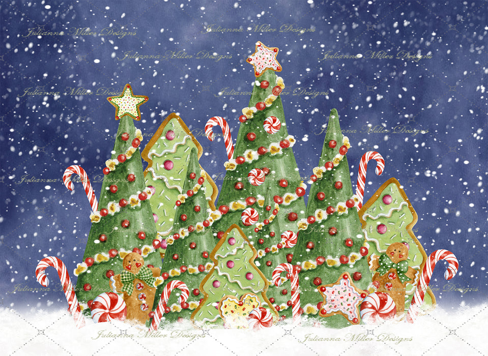 Gingerbread Blizzard Forest