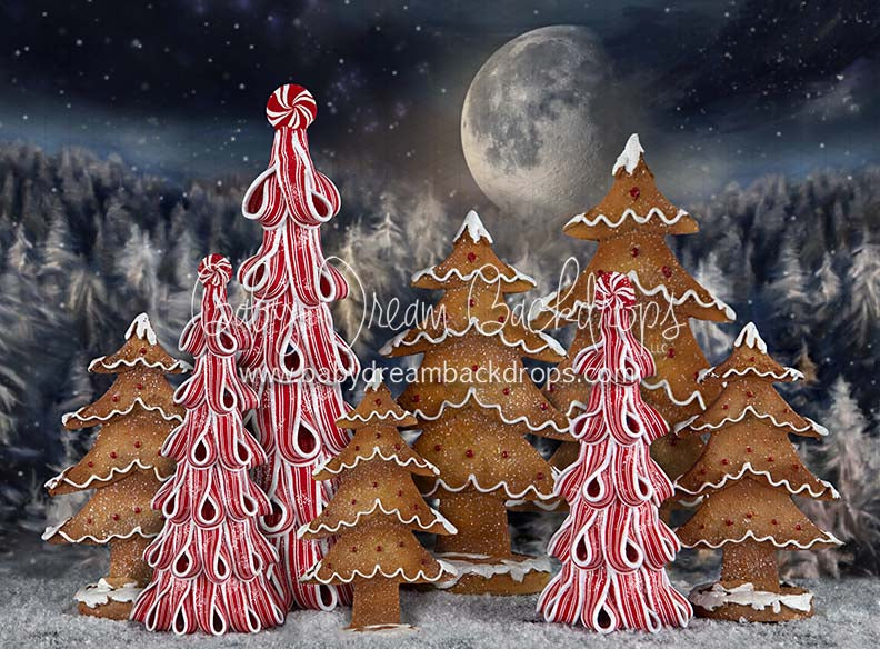 Gingerbread Trees Moonlight