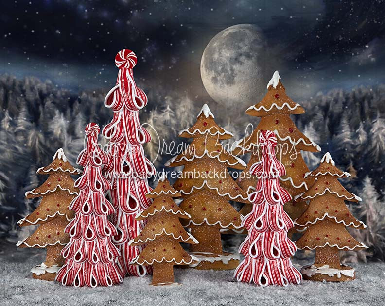 Gingerbread Trees Moonlight