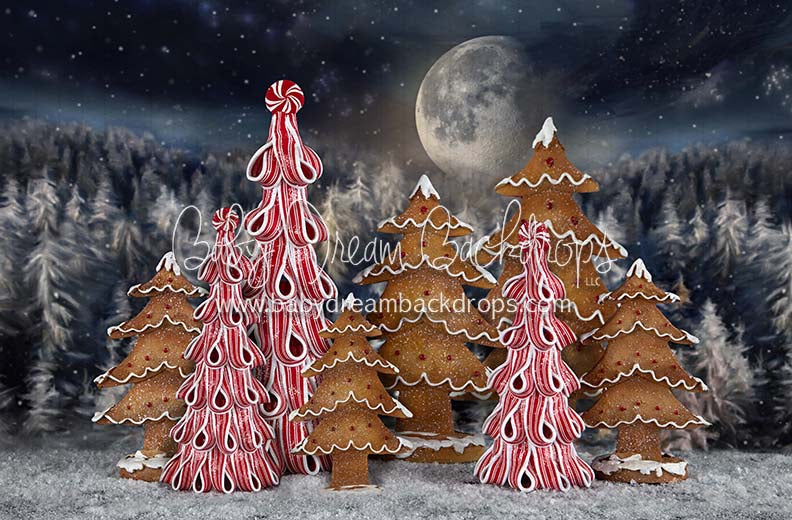 Gingerbread Trees Moonlight