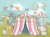 Girly Carnival Animals - 60Hx80W - CC (Matte Fleece)