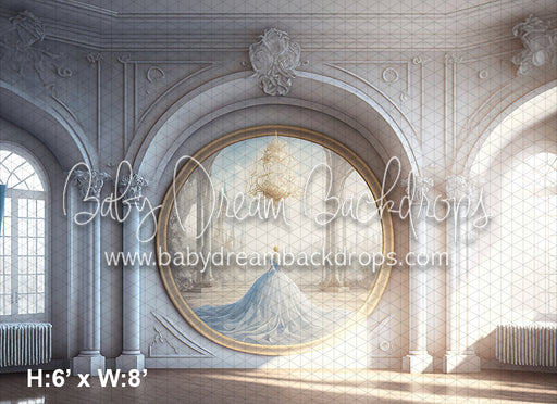 Glass Show Princess Painted Ballroom Wall