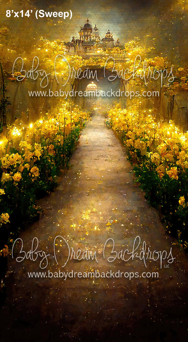 Sweeps Glowing Castle with Yellow Flowers (BD)