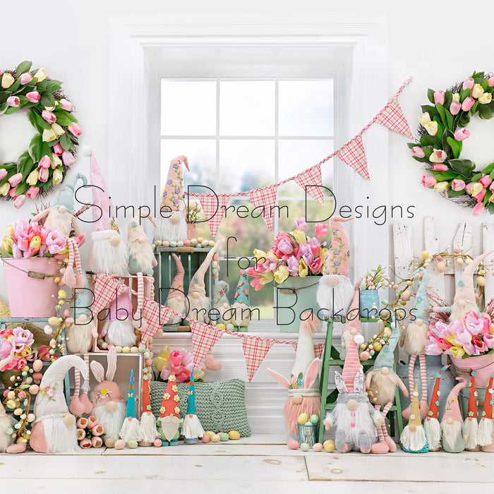 X Drop gnome for easter flags