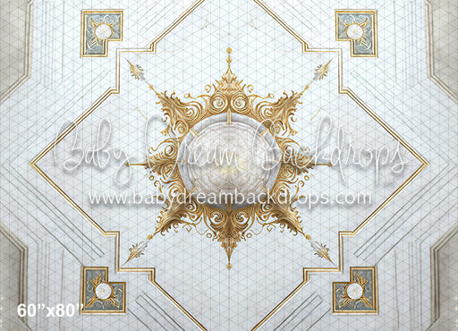 Gold Burst Ballroom Floor Fabric Drop (MD)