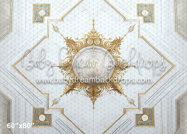 Gold Burst Ballroom Floor Fabric Drop (MD)