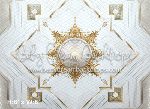 Gold Burst Ballroom Floor Fabric Drop (MD)