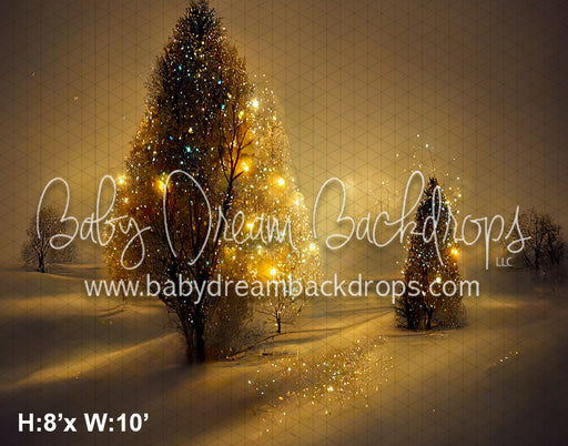 Gold Sparkling Trees (SM)