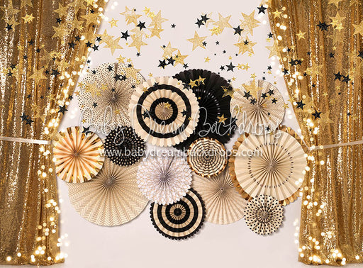 Gold Glitz Stars - 60Hx80W - BS  