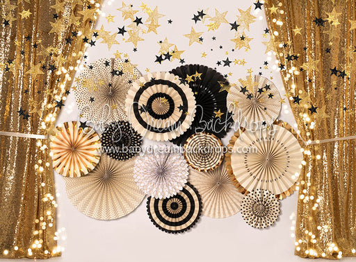 Gold Glitz Stars - 6x8 - BS  