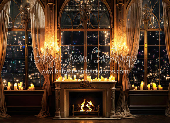 Golden Princess Glow Fireplace (BD)