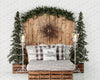 Golden Christmas Dreams Headboard with No Lights