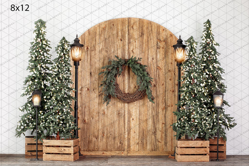 Golden Oak Passage with lights