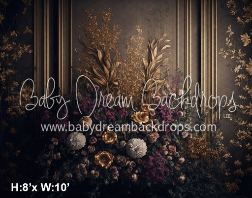 Golden Winter Blooms Wall (MD)