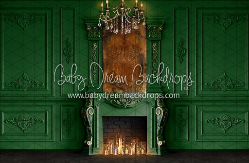 Gorgeous Green Fireplace (CC)