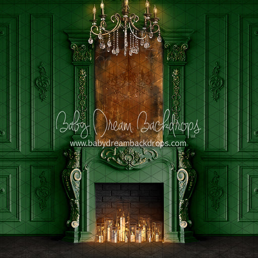 Gorgeous Green Fireplace (CC)