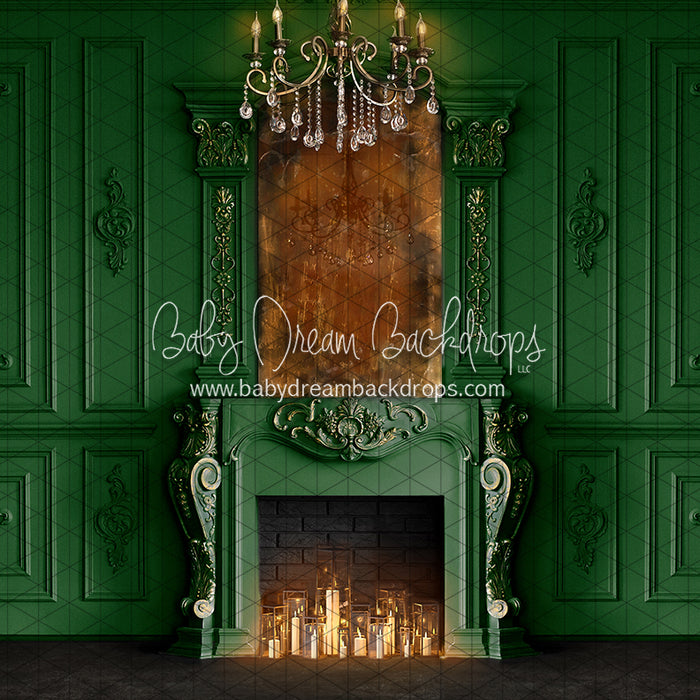Gorgeous Green Fireplace (CC)
