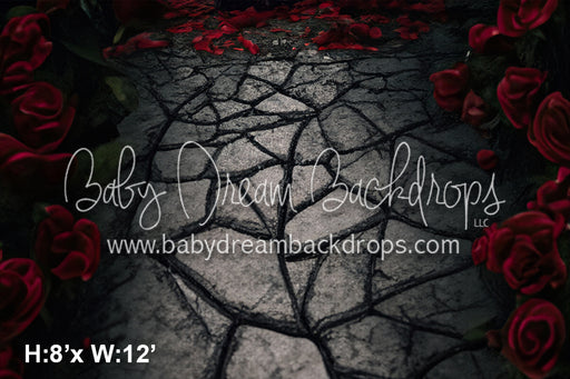 Gothic Rose Mirror Fabric Floor (SM)