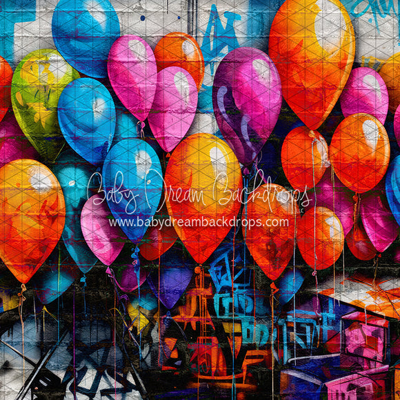 X Drop Graffiti Balloons Wall (JA)