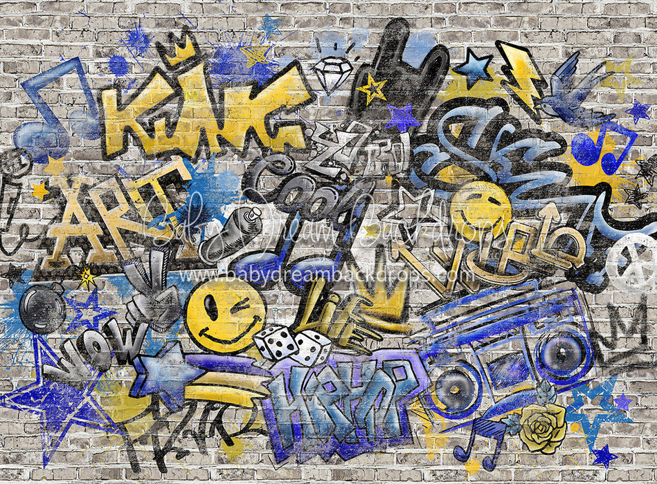 Graffiti Blast Blue and Gold