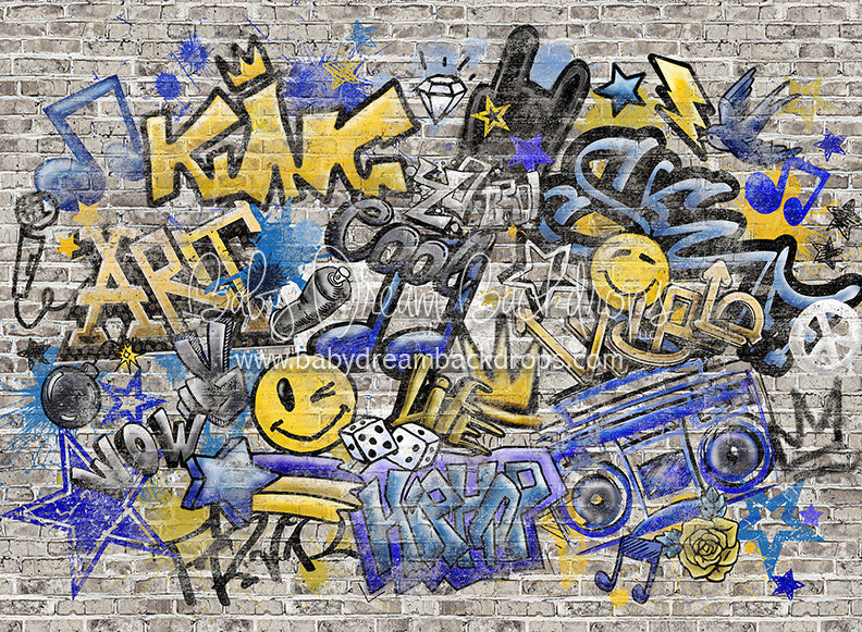 Graffiti Blast Blue and Gold