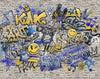 Graffiti Blast Blue and Gold