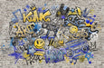 Graffiti Blast Blue and Gold