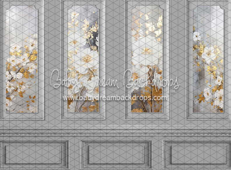 Gray Floral Wall (JA)