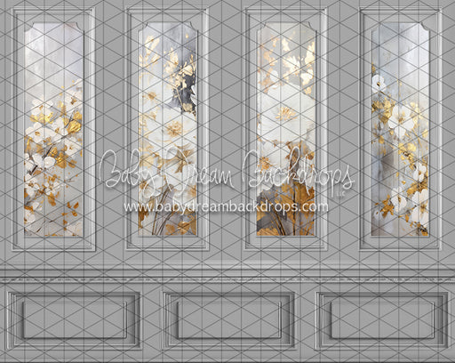 Gray Floral Wall (JA)