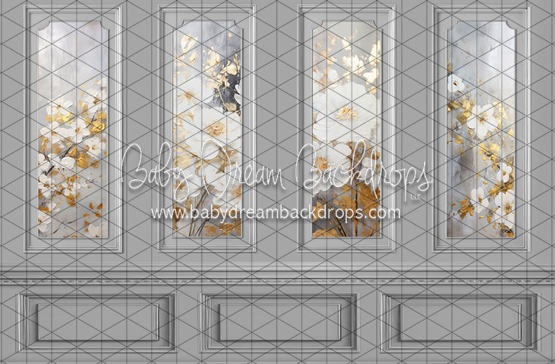 Gray Floral Wall (JA)